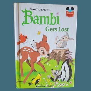 Vintage 1972 Walt Disney's "Bambi Gets Lost" Hardcover Children's Book